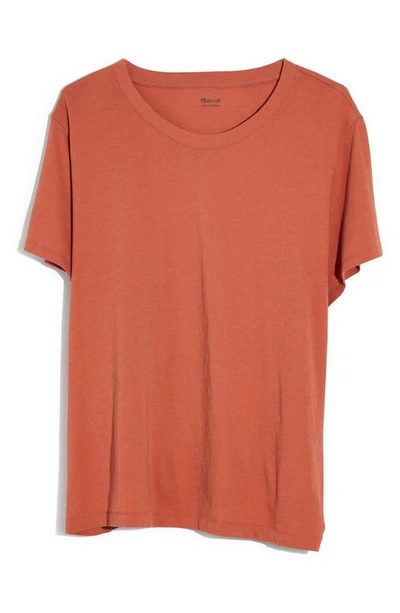 Shop Madewell Northside Vintage Tee In Afterglow Red