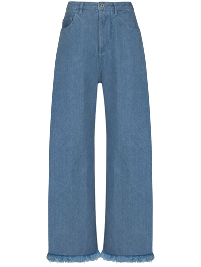 Shop Marques' Almeida Wide-leg Boyfriend Jeans In Blue