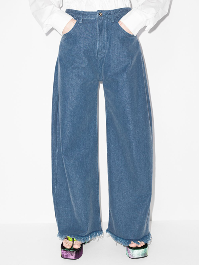 Shop Marques' Almeida Wide-leg Boyfriend Jeans In Blue