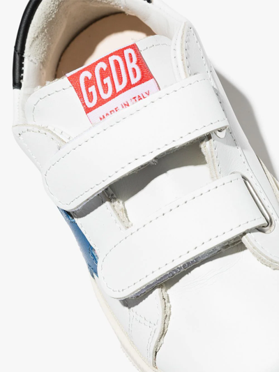 Shop Golden Goose Old School Touch-strap Low-top Sneakers In White