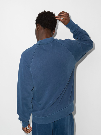 Shop Les Tien Raglan-sleeves Cotton Sweatshirt In Blue