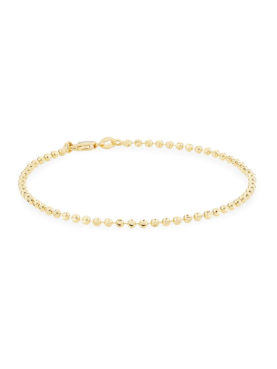 Shop Saks Fifth Avenue Women's 14k Gold Bead Chain Bracelet In Yellow