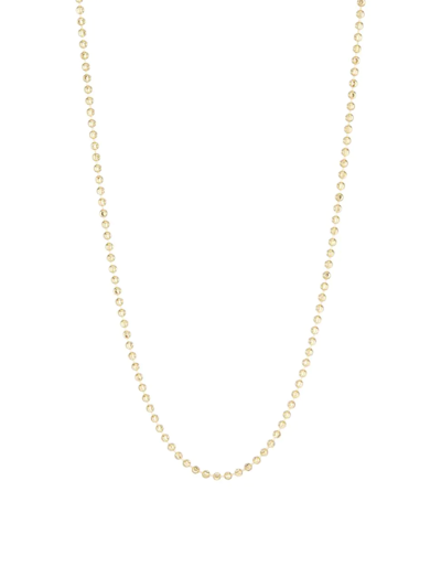 Shop Saks Fifth Avenue Women's 14k Gold Bead Chain Necklace In Yellow