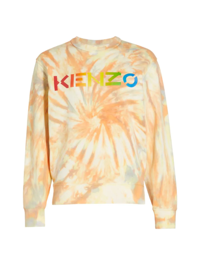 Shop Kenzo Women's Rainbow Logo Sweatshirt In Peach