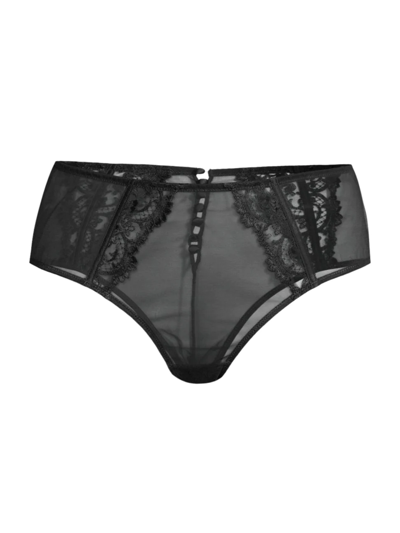 Shop Kiki De Montparnasse Women's Juliette High-waist Mesh Panty In Black