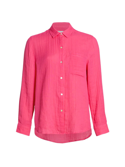 Shop Rails Women's Ellis Cotton Gauze Button-up In Hibiscus