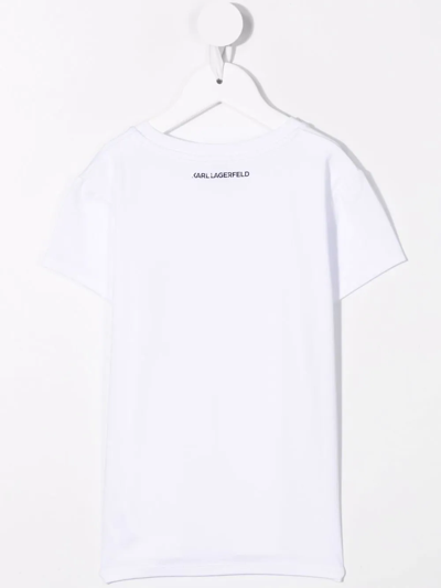 Shop Karl Lagerfeld Rsg Logo-print Short-sleeve T-shirt In White