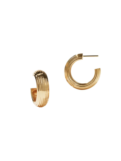 Shop Meadowlark Women's Paradis Hera Large 9k Gold-plated Hoop Earrings