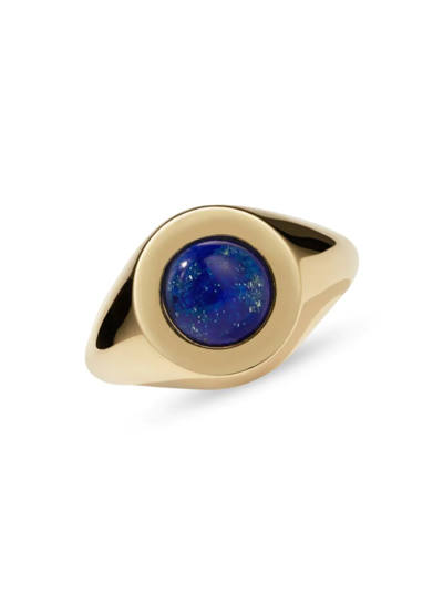Shop Meadowlark Women's Paradis Maya Goldtone & Lapis Signet Ring