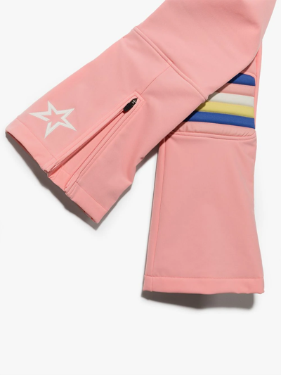 Shop Perfect Moment Colour-block Flared Ski Dungarees In Pink