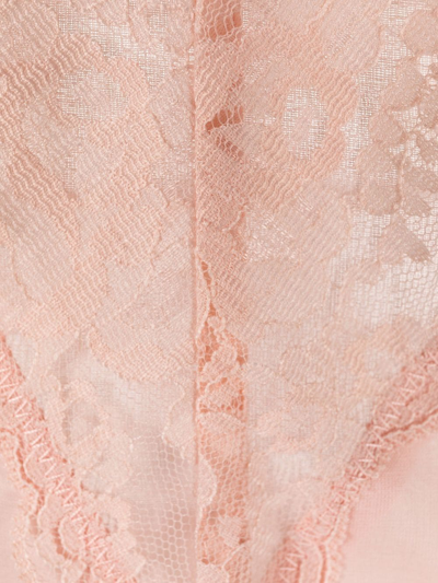 Shop Zimmermann Floral-lace Detail Bodysuit In Pink