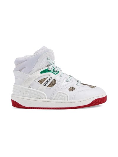 Shop Gucci Gg High-top Sneakers In White
