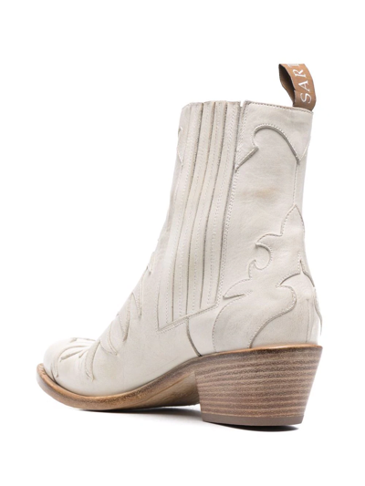Shop Sartore Slip-on Western-style Boots In White