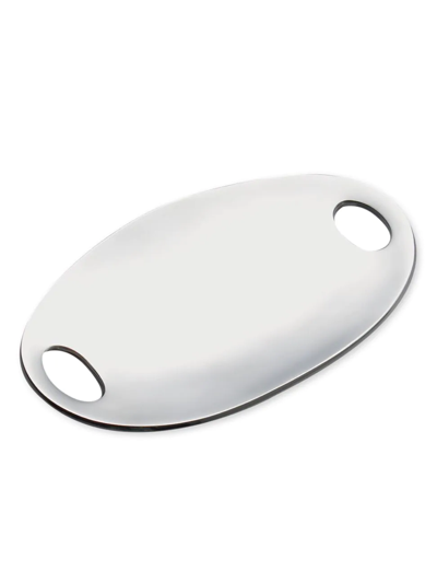 Shop Nambe Pebble Handled Tray In Silver