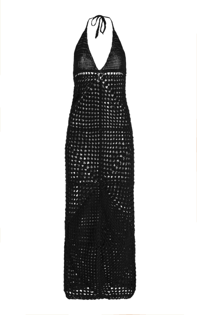 Shop Akoia Swim Women's Duyung Cotton Dress In Black