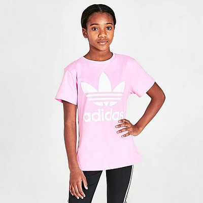 Adidas Originals Kids\' Adidas Girls\' Originals Trefoil T-shirt In Pink |  ModeSens