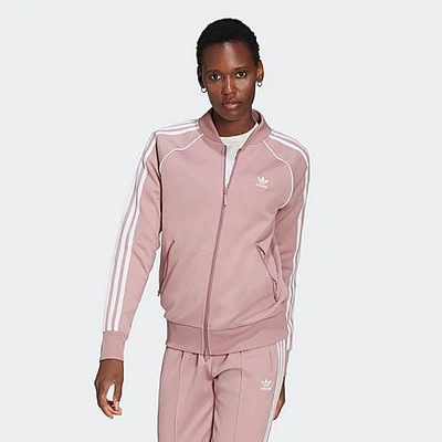 Adidas sst hotsell track jacket pink