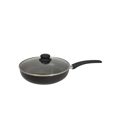 Shop Victoria 10" -deep Fry Pan With Lid In Black