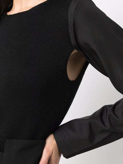Shop Comme Des Garçons Cut-out Detail Jumper In Black