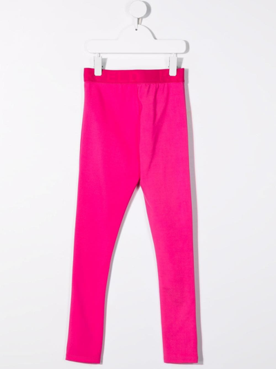 Shop Karl Lagerfeld Logo-print Leggings In Pink