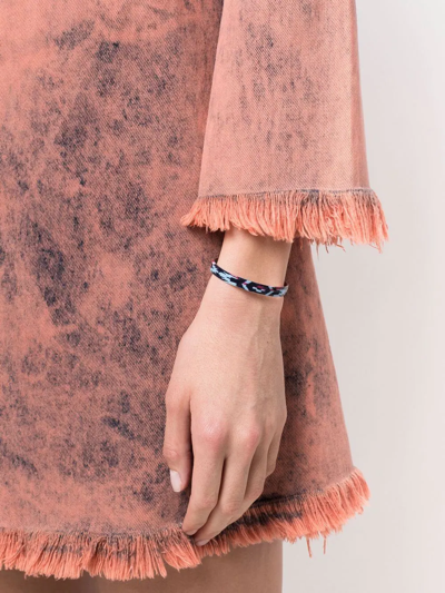 Shop Isabel Marant Ikat Resin Bracelet In Blue