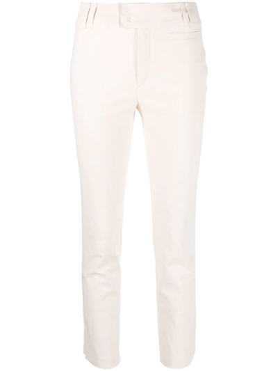 Shop Isabel Marant Mid-rise Straight Trousers In Neutrals