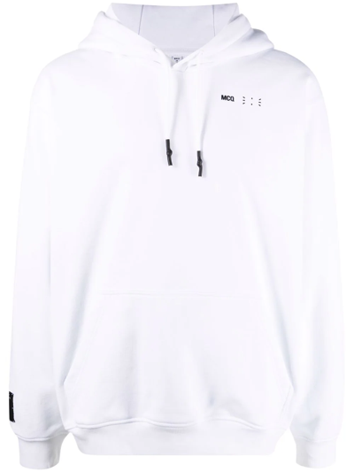 Shop Mcq By Alexander Mcqueen Logo-print Pullover Hoodie In White