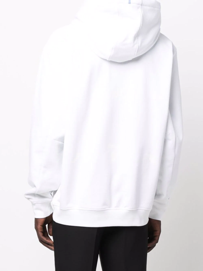 Shop Mcq By Alexander Mcqueen Logo-print Pullover Hoodie In White