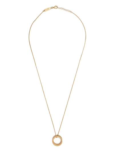 Shop Maison Margiela Ring Pendant Necklace In Gold