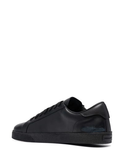 Shop Dsquared2 Icon-print Low-top Sneakers In Black