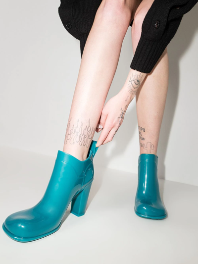 Shop Bottega Veneta Storm 110mm Ankle Boots In Blau