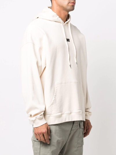 Shop Dsquared2 Logo Detail Hoodie In Nude