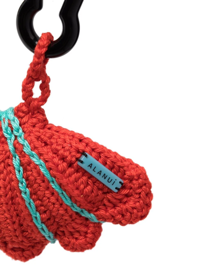 Shop Alanui Crochet Shell Keyring In Rot
