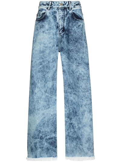 Shop Marques' Almeida 02 Acid-wash Boyfriend Jeans In Blau