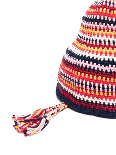 Shop Alanui Crochet Beach-break Hat In Mehrfarbig