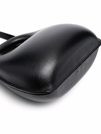 Shop Lemaire Leather Egg Bag In Schwarz