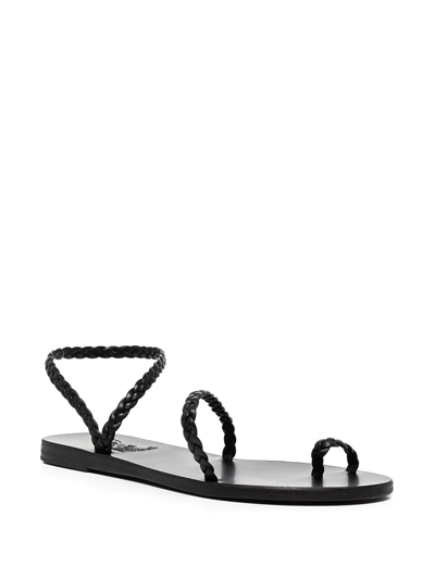 Ancient Greek Sandals Women Black Eleftheria Sandals In Black