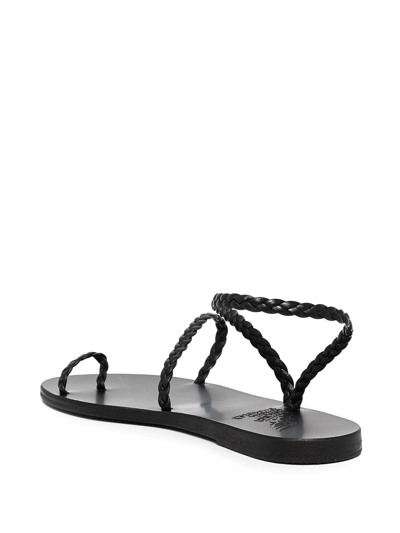 Ancient Greek Sandals Women Black Eleftheria Sandals In Black