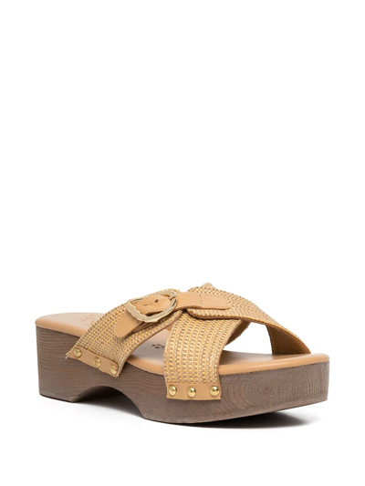 Shop Ancient Greek Sandals Marilisa Crosstrap Clog Sandals In Braun