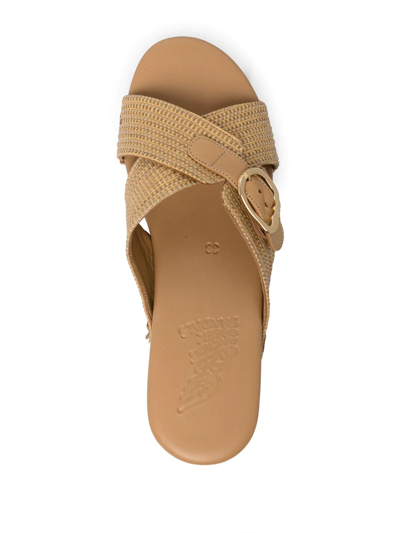 Shop Ancient Greek Sandals Marilisa Crosstrap Clog Sandals In Braun