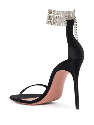 Shop Amina Muaddi Giorgia Crystal-strap Sandals In Black