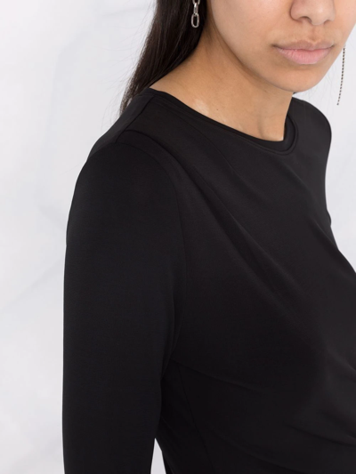 Rag & Bone Poppy Draped Mini Dress In Schwarz