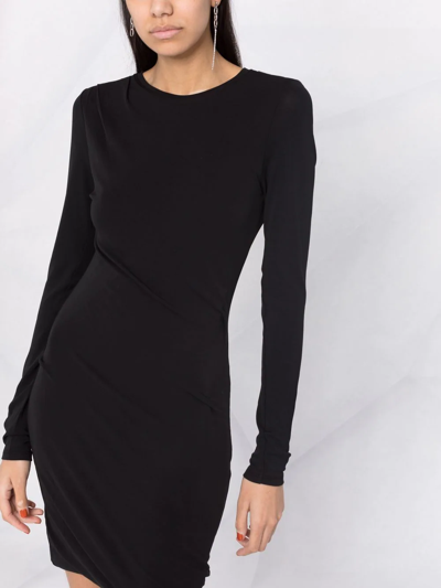Rag & Bone Poppy Draped Mini Dress In Schwarz