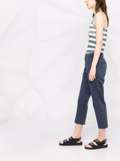 Dondup Ariel Cropped Chino Trousers In Blau
