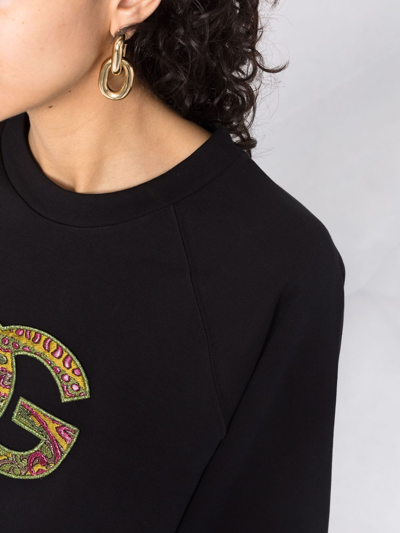 Shop Dolce & Gabbana Logo-print Sweatshirt In Schwarz