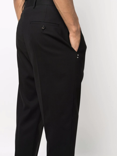 Shop Rick Owens Tailored-fit Cropped Trousers In Schwarz