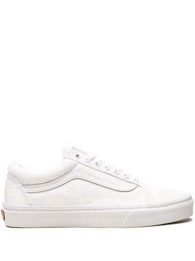 Shop Vans Old Skool "d.i.y. Checkerboard" Sneakers In White