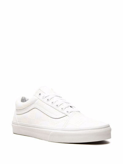 Shop Vans Old Skool "d.i.y. Checkerboard" Sneakers In White