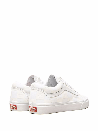 Shop Vans Old Skool "d.i.y. Checkerboard" Sneakers In White