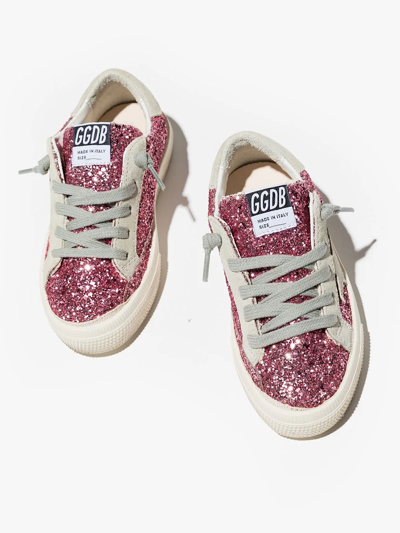 Shop Golden Goose May Glitter Low-top Sneakers In Pink